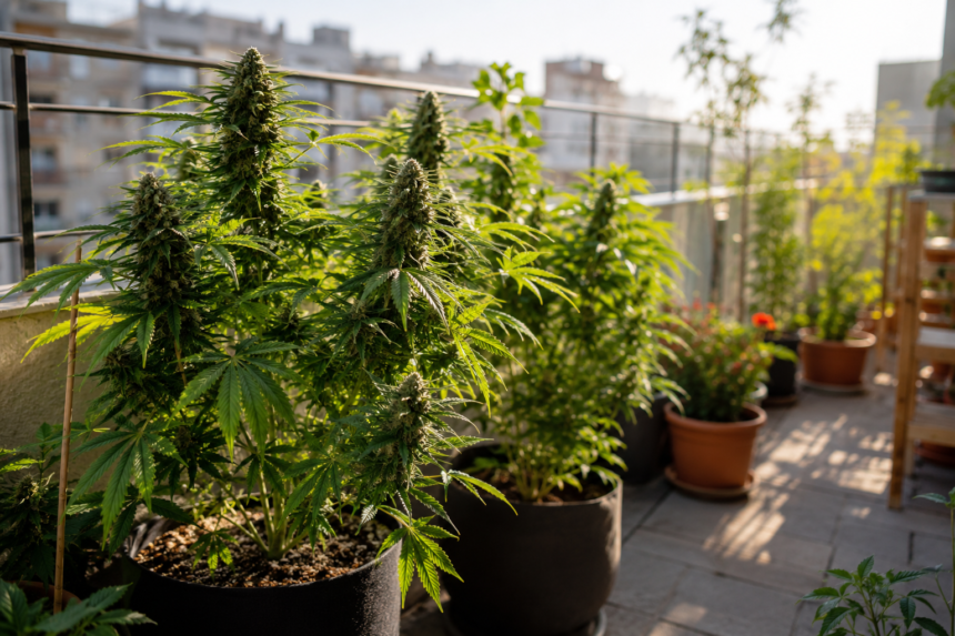 Cannabisanbau auf Balkon und Terrasse: Darauf kommt es an